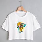 Blusa Blusinha Camiseta Cropped TShirt Feminina Algodão Tecido Premium Estampa Digital Boneco de Boné Blusa Blusinha Camiseta Cropped TShirt Feminina Algodão Tecido Premium Estampa Digital Boneco de Boné