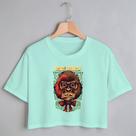 Blusa Blusinha Camiseta Cropped TShirt Feminina Algodão Tecido Premium Estampa Digital Gorila Nerd