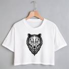 Blusa Blusinha Camiseta Cropped TShirt Feminina Algodão Tecido Premium Estampa Digital Lobo de Olho Azul Blusa Blusinha Camiseta Cropped TShirt Feminina Algodão Tecido Premium Estampa Digital Lobo de Olho Azul