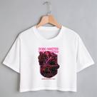 Blusa Blusinha Camiseta Cropped TShirt Feminina Algodão Tecido Premium Estampa Digital Lutadora Ninja