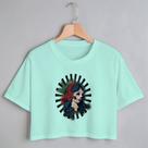 Blusa Blusinha Camiseta Cropped TShirt Feminina Algodão Tecido Premium Estampa Digital Mulher Máscarada La Catrina Blusa Blusinha Camiseta Cropped TShirt Feminina Algodão Tecido Premium Estampa Digital Mulher Máscarada La Catrina