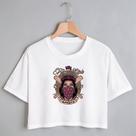 Blusa Blusinha Camiseta Cropped TShirt Feminina Algodão Tecido Premium Estampa Digital Mulher Máscarada Blusa Blusinha Camiseta Cropped TShirt Feminina Algodão Tecido Premium Estampa Digital Mulher Máscarada