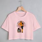 Blusa Blusinha Camiseta Cropped TShirt Feminina Algodão Tecido Premium Estampa Digital Mulher Quebrando Tv