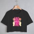 Blusa Blusinha Camiseta Cropped TShirt Feminina Algodão Tecido Premium Estampa Digital Mulheres Floridas Blusa Blusinha Camiseta Cropped TShirt Feminina Algodão Tecido Premium Estampa Digital Mulheres Floridas