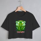 Blusa Blusinha Camiseta Cropped TShirt Feminina Algodão Tecido Premium Estampa Digital Mumia Caveira