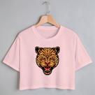 Blusa Blusinha Camiseta Cropped TShirt Feminina Algodão Tecido Premium Estampa Digital Onça Pintada