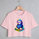 Blusa Blusinha Camiseta Cropped TShirt Feminina Algodão Tecido Premium Estampa Digital Urso El Exquema Blusa Blusinha Camiseta Cropped TShirt Feminina Algodão Tecido Premium Estampa Digital Urso El Exquema