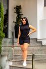 Blusa Blusinha Feminina Canelado Gola Alta Tam. Único Cor Cinza Mescla