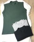 Blusa Blusinha Feminina Canelado Gola Alta Tam. Único Cor Verde Militar