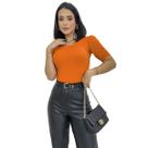 Blusa Blusinha Feminina Manga Curta Princesa Basica Canelada