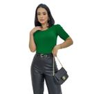 Blusa Blusinha Feminina Manga Curta Princesa Basica Canelada