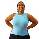 Blusa blusinha regata plus size azul bebe look versatil sofisticado lindo e atraente Blusa blusinha regata plus size azul bebe look versatil sofisticado lindo e atraente
