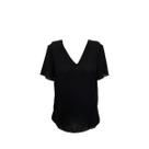 Blusa Bob Store Decote V Preto Blusa Bob Store Decote V Preto
