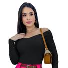 Blusa Boby Feminino Ciganinha Ombro Manga Longa Anarruga