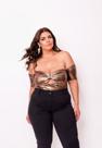 Blusa Body Plus Size Ombro a Ombro