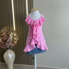 Blusa Boho Infantil Túnica Bata Boho Chic Babado Mini Diva Blusa Boho Infantil Túnica Bata Boho Chic Babado Mini Diva