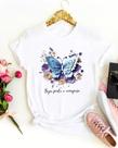 Blusa Borboleta Inteligência Artificial Seja Forte Corajosa