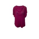 Blusa Botão Na Frente Rosa Tan Tan