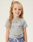 Blusa Boxy Menina Dance com Pompons Mescla Abrange