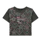 Blusa Boxy Over em Algodão Estampado Preto - Lilimoon
