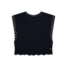 Blusa Boxy Over Juvenil Lilimoon em Molevisco - Preto