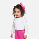 Blusa Branca Gola Redonda Manga Longa Cotton Infantil Menina Have Fun 29404 Branco Blusa Branca Gola Redonda Manga Longa Cotton Infantil Menina Have Fun 29404 Branco