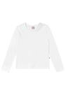 Blusa Branca Manga Longa Menina Infantil Brandili Blusa Branca Manga Longa Menina Infantil Brandili