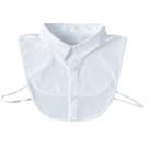 Blusa branca removível de estilo coreano com gola falsa para crianças