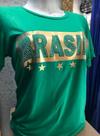 Blusa Brasil Copa em Viscose com Elastano Feminina Personalizada em Pedraria - VB Girls Blusa Brasil Copa em Viscose com Elastano Feminina Personalizada em Pedraria - VB Girls