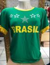 Blusa Brasil Copa em Viscose com Elastano Feminina Personalizada em Pedraria - VB Girls