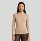 Blusa Cacharrel Feminina Gola Alta Manga Longa Segunda Pele