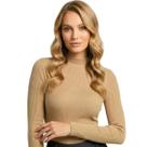 Blusa Cacharrel Feminina Manga Longa Canelada Gola Alta Casual Ajustada Inverno Conforto Blusa Cacharrel Feminina Manga Longa Canelada Gola Alta Casual Ajustada Inverno Conforto