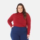 Blusa Cacharrel Gola Alta Clara Feminina Plus Size 1130