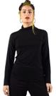 Blusa Cacharrel Manga Longa Gola Alta Lisa Basica Feminina