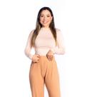 Blusa Cacharrel Manga Longa Segunda Pele Malha