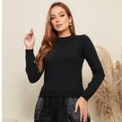 Blusa Cacharrel Modal Tricot Basica Macia Inverno Toque Aveludado TR3242 Cor:PretoTamanho:P