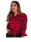 Blusa Camisa Feminina Xadrez Flanelado Blusa Camisa Feminina Xadrez Flanelado