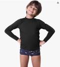 Blusa camisa Infantil com Proteção UV Tamanho M Cor Preta