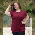 Blusa Camiseta Básica Feminina Plus Size Dry Fit Seca Rápido - Fitmoda Blusa Camiseta Básica Feminina Plus Size Dry Fit Seca Rápido - Fitmoda