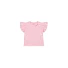Blusa Camiseta Lilica Ripilica Com Babado Rosa Claro