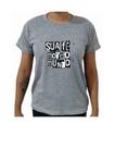Blusa Camiseta Motivacional Personalizada Estampa Frase Sua Fé Move o Mundo Tecido Poliéster
