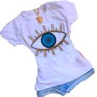 Blusa Camiseta Tshirt Feminina Sublimada 1 Olho Grego Gola O Do P Ao GG