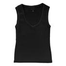 Blusa canelada gola v, em ribana algodão com elastano preta r085 g