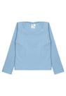 Blusa Canelada Manga Longa - Azul Bebê - Ame Kids