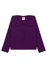 Blusa Canelada Manga Longa - Beringela - Ame Kids
