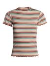 Blusa Canelado Listrado Autentique Feminina AREIA