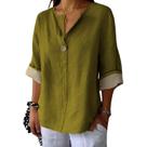 Blusa, cardigã feminina, leve, com decote em V, verde amarelado