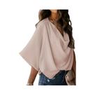 Blusa Casual De Manga Longa Com Corte Assimétrico plus Size Para Mulheres Primavera Outono Blusa Casual De Manga Longa Com Corte Assimétrico plus Size Para Mulheres Primavera Outono