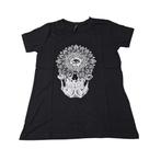 Blusa Caveira Skull Camiseta Baby Look Feminina Sfm995