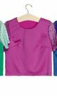 blusa cetim manga paete cor rosa
